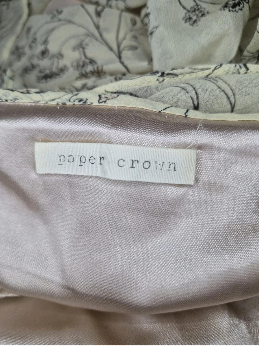 Paper Crown Cream Floral Ruffled Tiered Maxi Dress - Picture 7 of 8